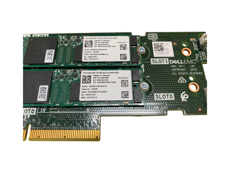 Dell BOSS-S1 Card PCIe with 2x 120GB SATA SSD Low Profile BOSS S1 Boot Optimized - Image 4 of 4