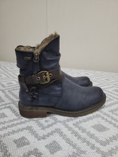 Navy Pavers Relife R-Tex Water Resistant Expanable Boots Size 4 G Wide EU 37