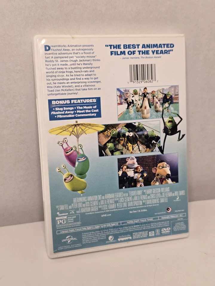 DreamWorks 3 DVD Lot- The Croods 1 and 2, Flushed Away Movies Foto 3 de 4