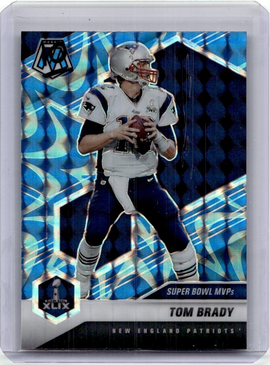2021 Panini Mosaic Super Bowl MVP Blue Mojo Tom Brady New England