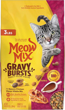 Gravy Bursts, Savory Chicken Flavor Mix, Gravy Filled Dry Cat Food, 3 Lb. Bag 2.86 per pound