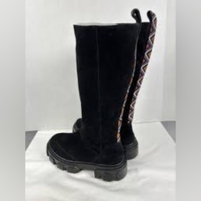 FARM RIO Suede Grosgrain Trim Riding Boots size 8.5 (s2)) new without box