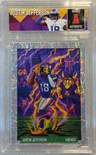 Justin Jefferson Inspired Custom Art Card Slab - Fan Made “Downtown” Minnesota