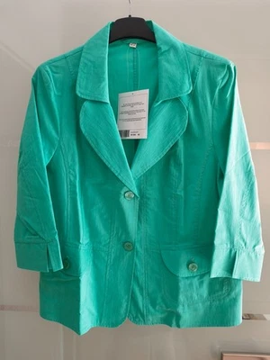 Blusenblazer Damen grün NEU Gr. 42 mit Etikett ungetragen mit Knöpfen u. Taschen - Bild 1 von 4