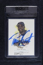 BAS 2006 Topps Allen & Ginter's Torii Hunter #168 Seal of Authenticity Auto 3c7