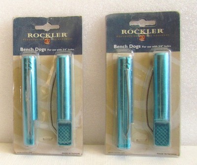 Rockler 3/4'' Bench Dogs Anodized Blue 2 pair NOS