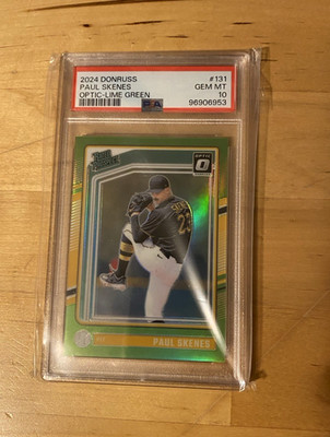 2024 Donruss PAUL SKENES #'d/149 Optic Rated Prospects Lime Green RC PSA 10