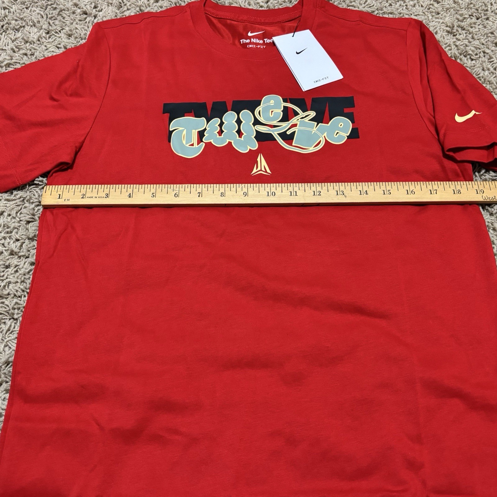 Nike Ja Morant Men's Nike Dri-FIT Basketball T-Shirt HF6194-657 Red Small New thumbnail 4