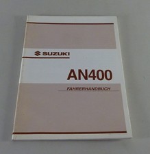 Manuale uso e manutenzione Suzuki AN 400 Burgman del 09/2002
