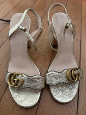 gucci heels 37 Gold