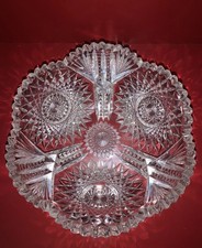 Beautiful American Brilliant Cut Glass Antique Bowl