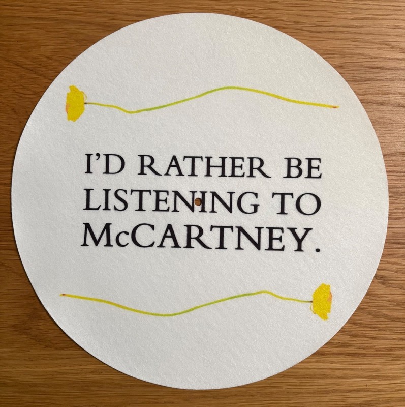 New PAUL McCARTNEY  Felt TURNTABLE SLIP MAT Vinyl Record BEATLES