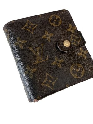 Louis Vuitton Monogram Snap Closure Zip Coin Pocket Bifold Wallet