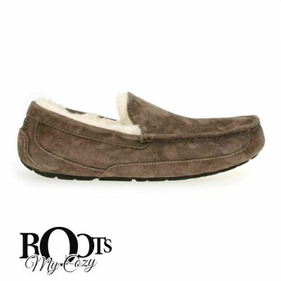 UGG ASCOT ESPRESSO SUEDE/SHEEPSKIN MEN'S MOCCASIN SHOES SIZE US 9/UK 8/EU 42 NEW