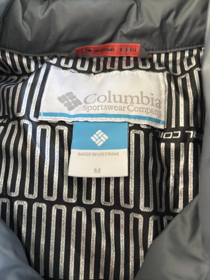 NWOT Columbia Jacket Mens Sz M Gray Thermal Coil Full Zip Puffer Pockets *read - Image 3 of 4