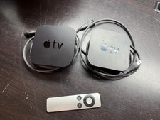 Lot of 2 Apple TV 3rd Gen Media Streamer A1469 w/ 2 Cables, 1 Remote Controller