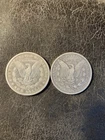 2 Morgan Silver Dollars 1880 O  1899 O   Collect Crisp