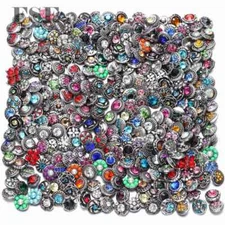 Wholesale Mix 12mm Snap Button Mini Rhinestone Snap Charms For 12mm Snap Jewelry