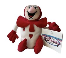 Disney Store Alice in Wonderland Red White Card 7  Beanbag Plush
