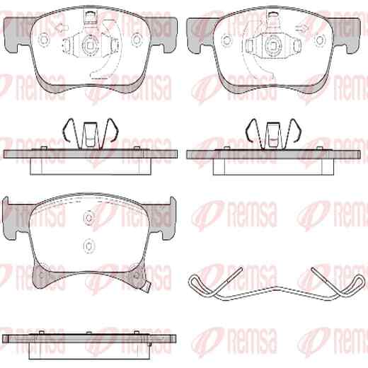 Remsa BremsbeläGe BremsklöTze Vorne FüR Opel Adam M13 1.0 Corsa E X15 1580.02-image