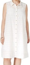 $134. Calvin Klein New Poly Dress White Size 10