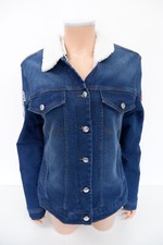 Kendall + Kylie For Ovs Brand New Denim Jacket Size L Large Fleece Lined Blue