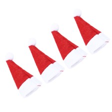 24PCS mini Christmas Hat Santa Hat Doll Decor Miniature Santa Hats