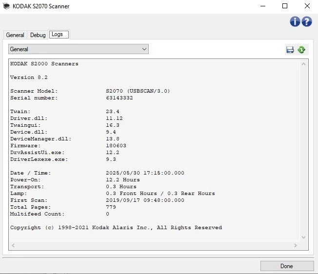 Kodak Alaris S2070 high speed USB A4 scanner with PSU and USB cable *11k pages* - Image 3 of 3