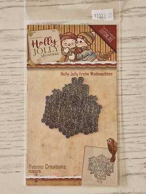 Stanzschablone - Yvonne Creations - Holly Jolly - Frohe Weihnachten NEU