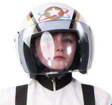Astronautenhelm mit Klapp-Visier KW 54-59 cm für Kinder und Erwachsene Astronaut