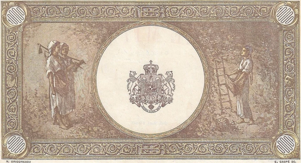 Bancnote 10000 lei, UNC, 28 Mai 1946, serie I2465 0234, Romania, Nice piece! - Image 3 of 3