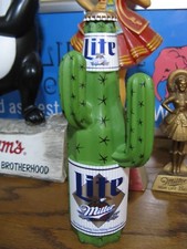 NEW VTG 1995 MILLER LITE BEER 3-D OASIS HIGH LIFE CACTUS TAP HANDLE TAPPER KNOB 