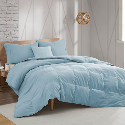 UNIKOME Summer Cooling Comforter Lightweight Hot Sleeper Oversize Blanket Blue