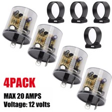 4pcs 2-pin Variable Car Led Turn Signal Light Flasher Blinker Relay Ef32 20 Amps