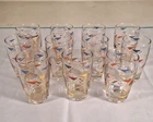 Lot of 11 Vintage Anchor Hocking 6 oz Futuristic Atomic Glasses