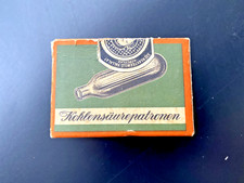 alte Kohles&auml;urepatronen(10) in originaler Pappschachtel - um 1960