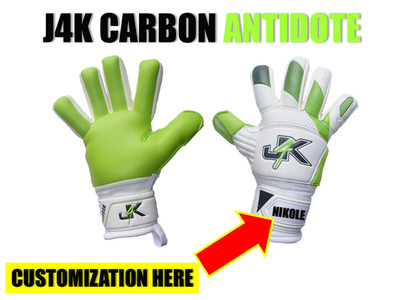 J4K CARBON ANTIDOTE JUNIOR FINGER SAVER SOCCER FUTSAL GOALKEEPER GOALIE GLOVES