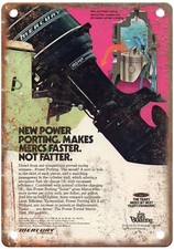 Vintage Ad 1973 Mercury Outboard Motor Reproduction Metal Sign L275