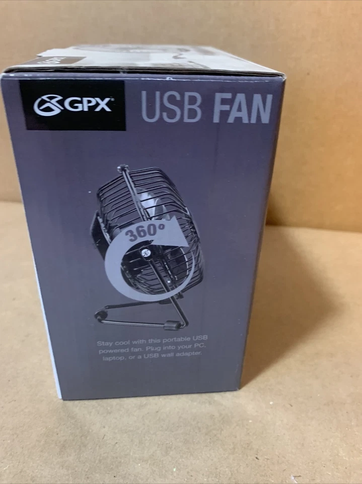 Ventilador de Escritorio 4 Pulgadas USB Funcionamiento Silencioso Deslizable Pies Interior Negro Foto 4 de 4