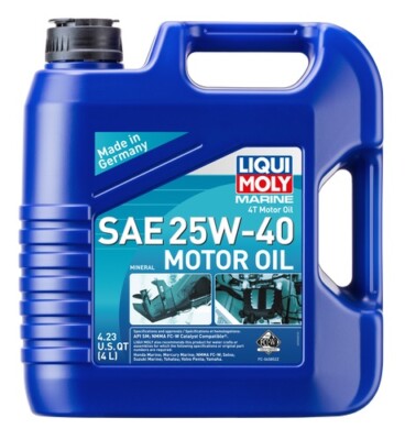 LIQUI MOLY MARINE 4T SAE 25W-40 OIL 4L- 20548