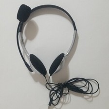 Over Ear Wired Headphones / Noise Reduction Mic Black and Silver volume control