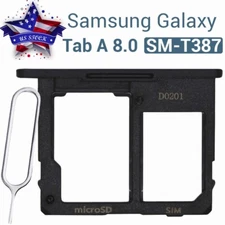 Black SIM Card Tray MircoSD Holder For Samsung Galaxy Tab A 8.0 SM-T387 T387V