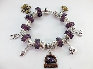 baltimore ravens charm bracelet