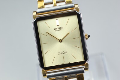 Exc+4* Vintage SEIKO Dolce 7730-5020 Quartz Gold Tank Watch From