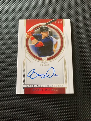 2021 Panini National Treasures Signatures /99 Bobby Dalbec Rookie Auto RC