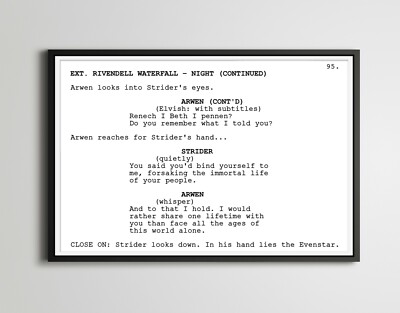 Lord of the Rings Screenplay POSTER! (up to 24'' x 36'') - Film - Script - Writing