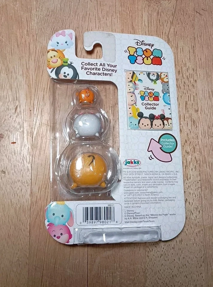 NEW DISNEY TSUM TSUM SERIES 1 3-PACK w/ 149 TIGGER 159 MARIE & 112 PLUTO - Image 4 of 4