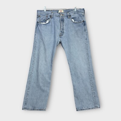 Vintage Levis XX Original 501 Button Fly Jeans 34x28 Blue Denim