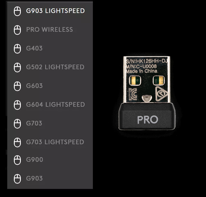 Dongle | Logitech G Pro Wireless G903 G403 G502 G603 G703 Lightspeed USB Stick