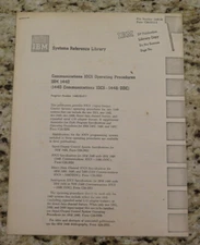 Vintage IBM System / 1440 Communications IOCS - 1448/DDC  Circa 1960s